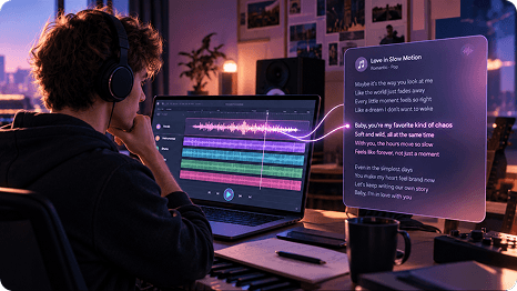 Write Lyrics for a Romantic Track