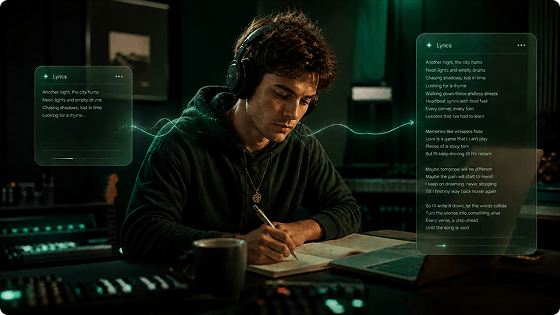 Extend Lyrics with AI Lyrics Generator