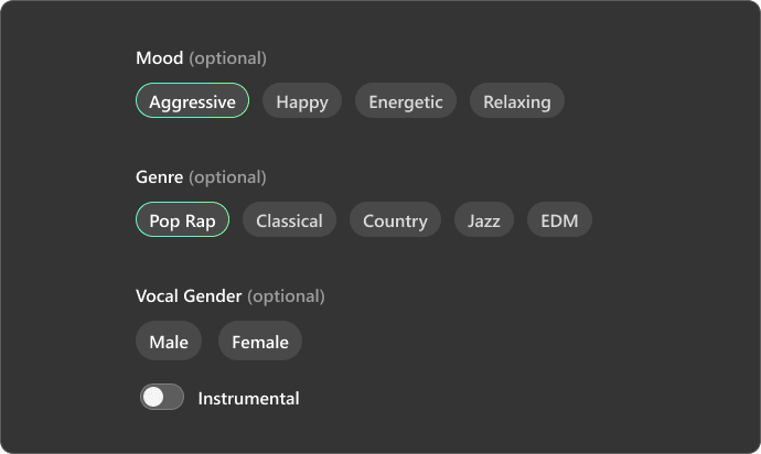 Pick Your Style, Tone, and Rap Vibe