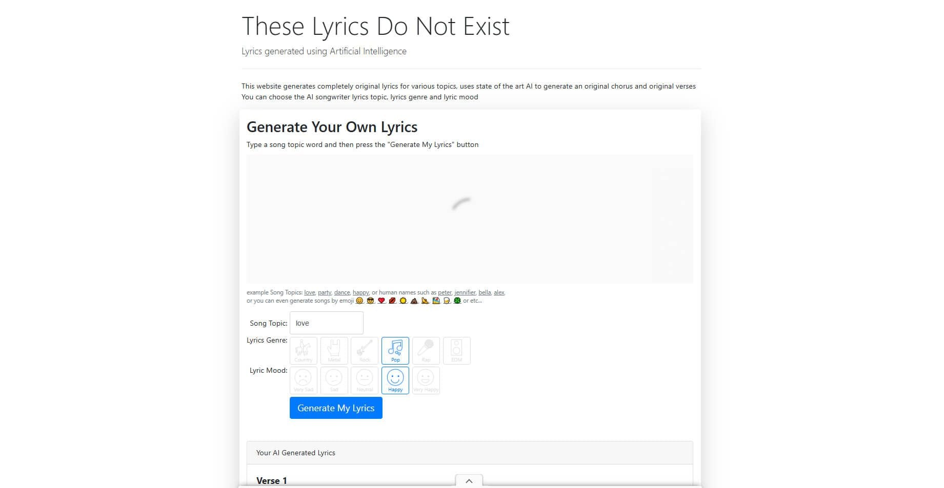 10 These Lyrics Do Not Exist lyrics maker
