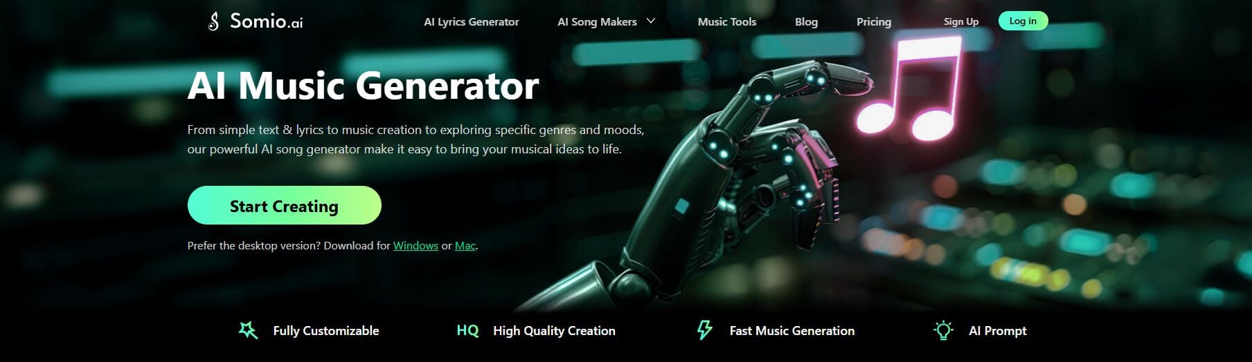 01 Somio AI music generator