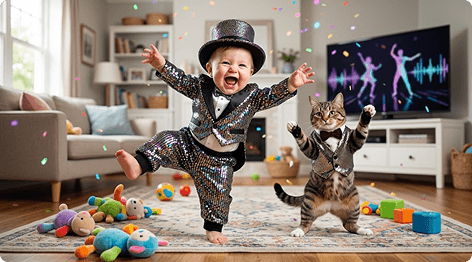 Create Funny Baby & Pet Dance Videos