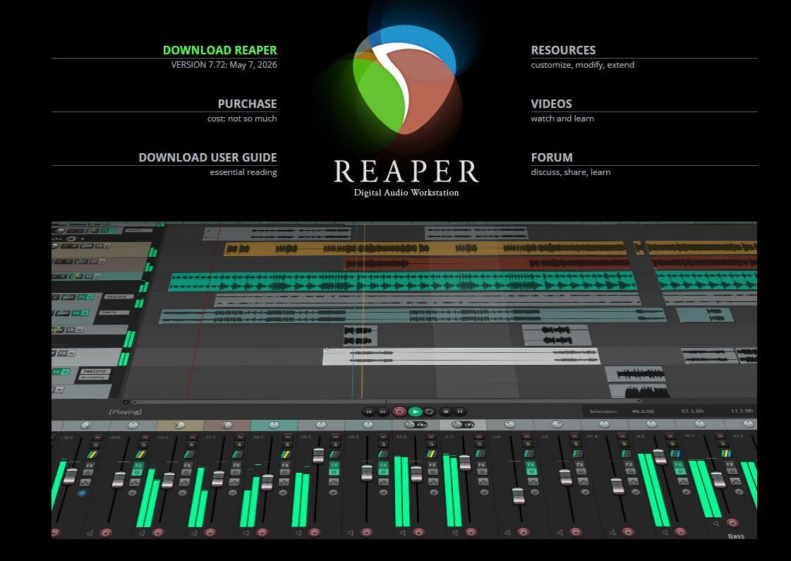 Reaper - Best Free Music Producing Software for Professional Recording