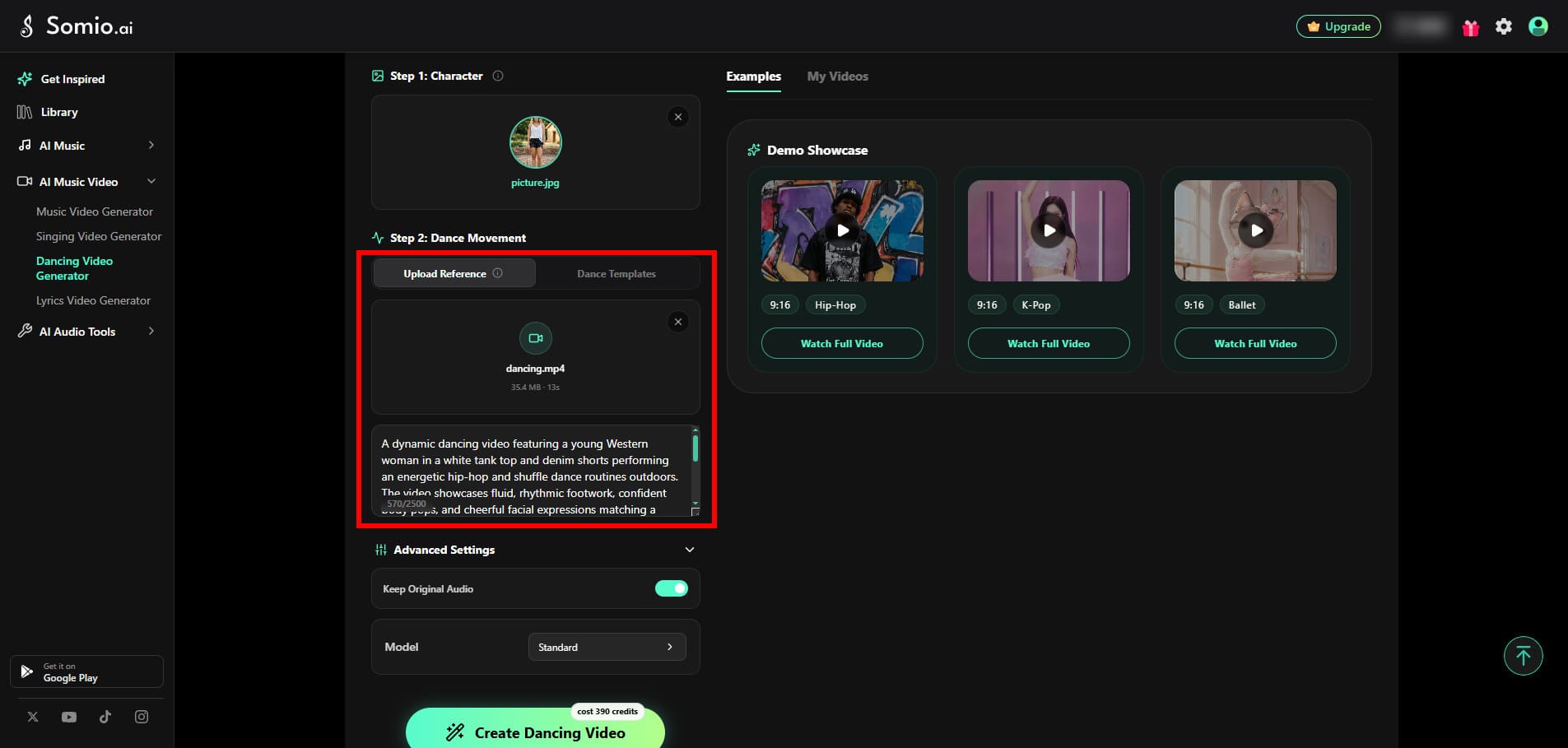10 Upload a Reference Video
