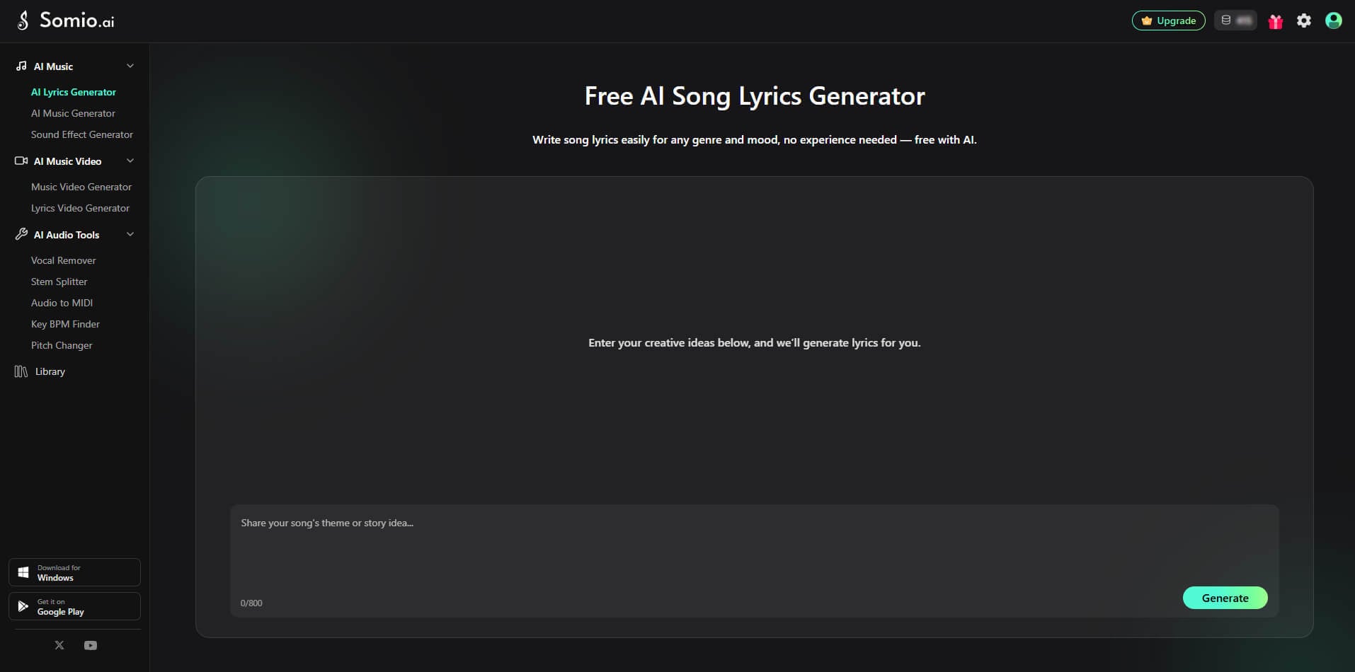 02 Enter your song's theme or story idea