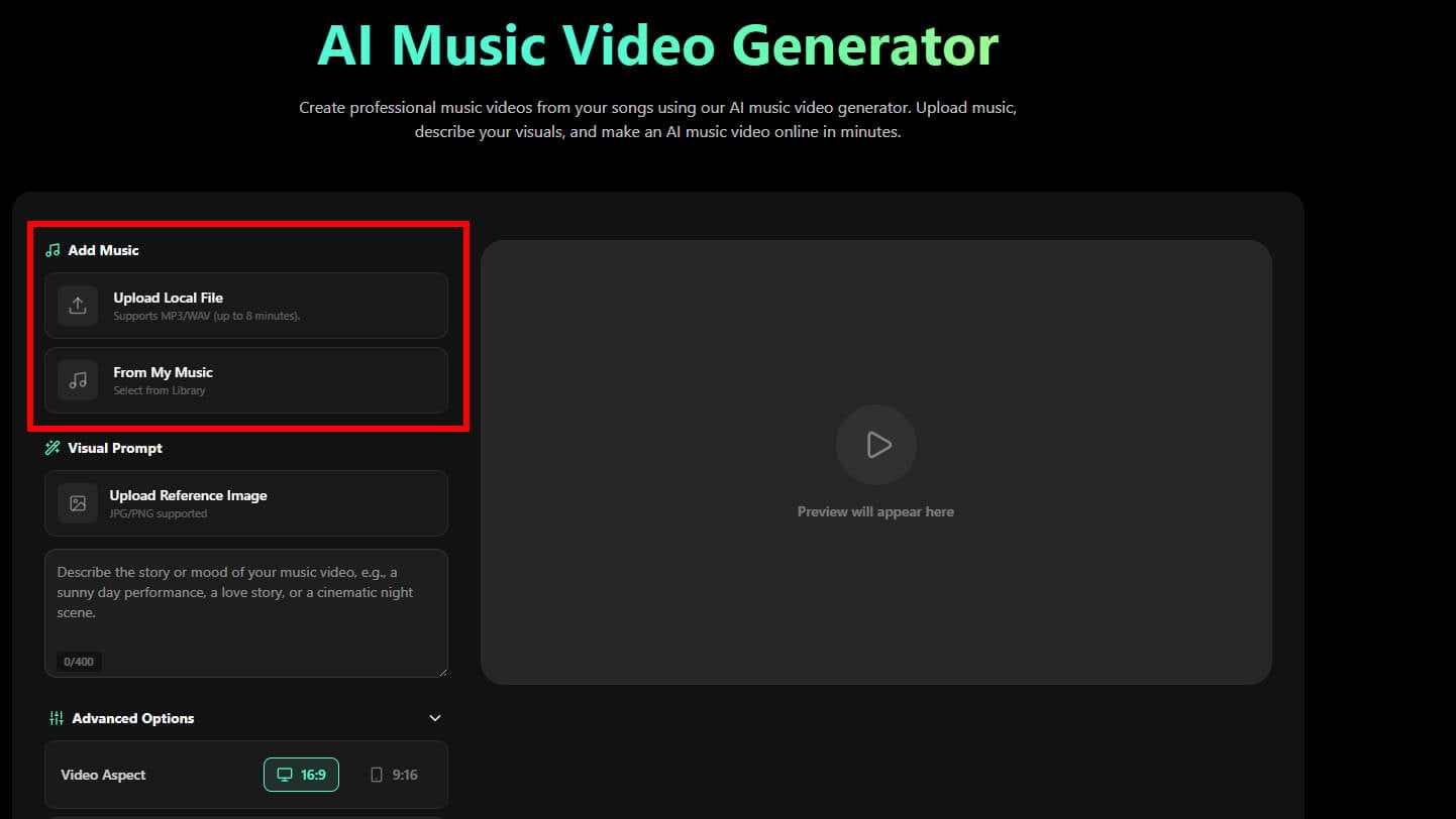 Upload your music