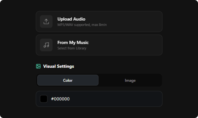 Add Your Music and Choose a Background