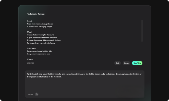 Create Your Own Love Song Lyrics