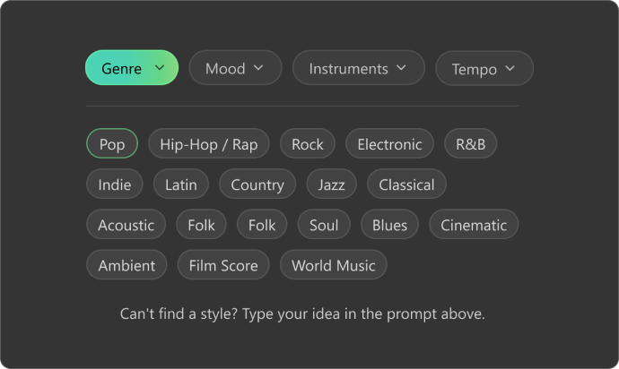 Set atmosphere, instruments, or tempo
