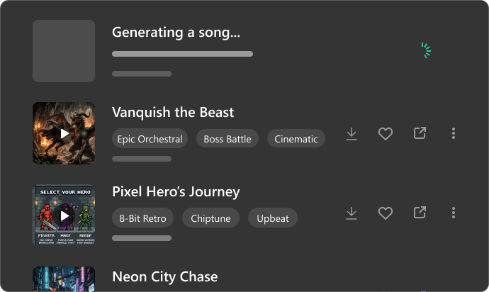 Generate Your Game Music Tracks