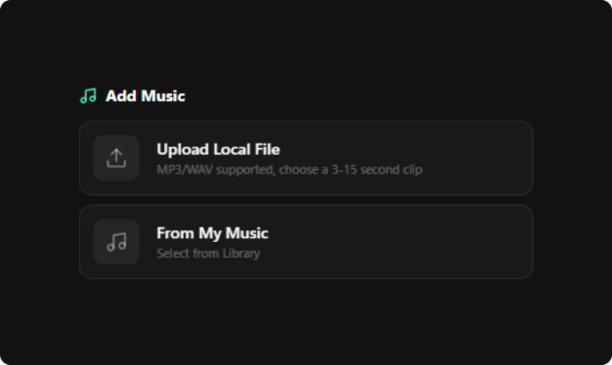 Upload your music to the AI shorts generator