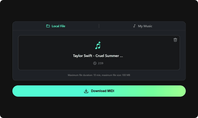 Download your MIDI file