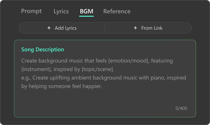Describe your background music