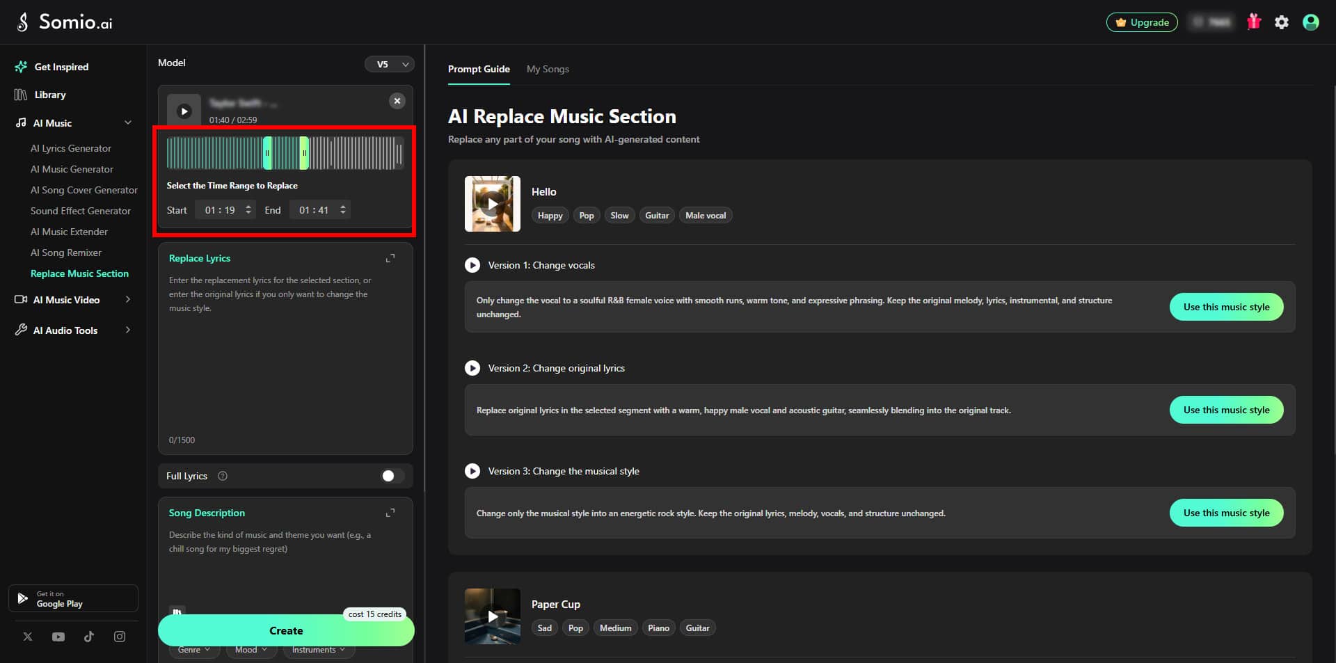 09 Select the Section to Replace