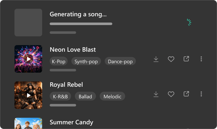 Generate a Full K-Pop Song