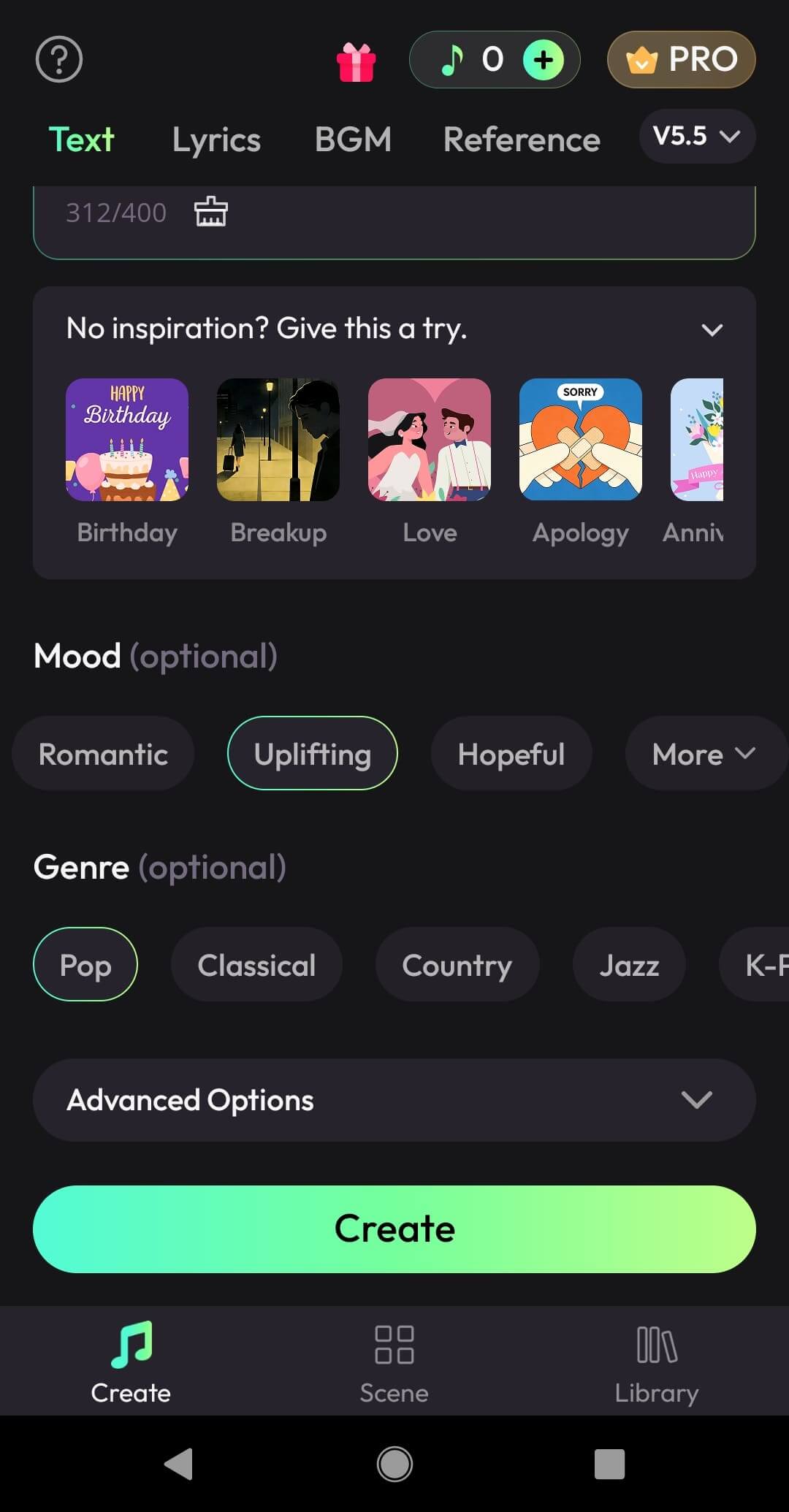 Select Music Preferences