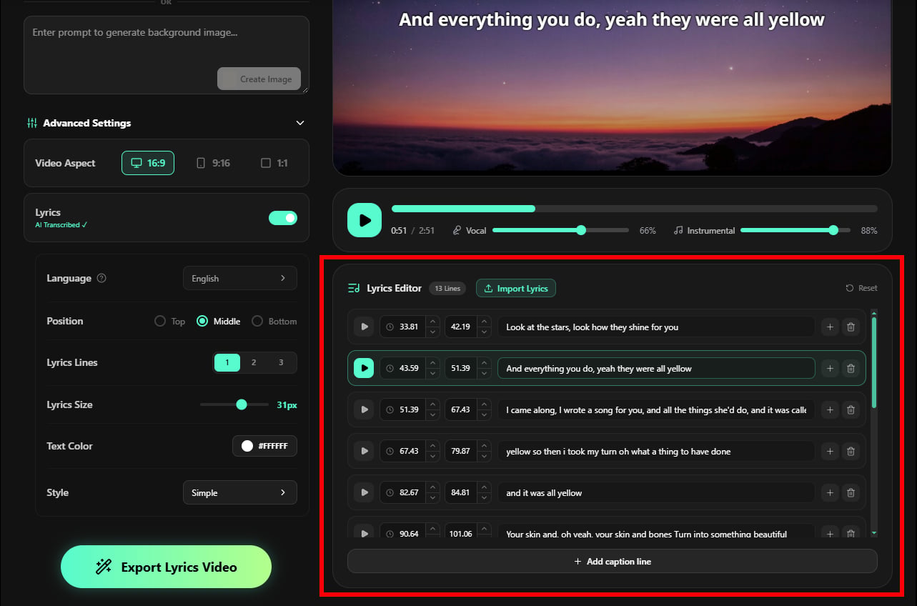 04 Customize your lyrics video