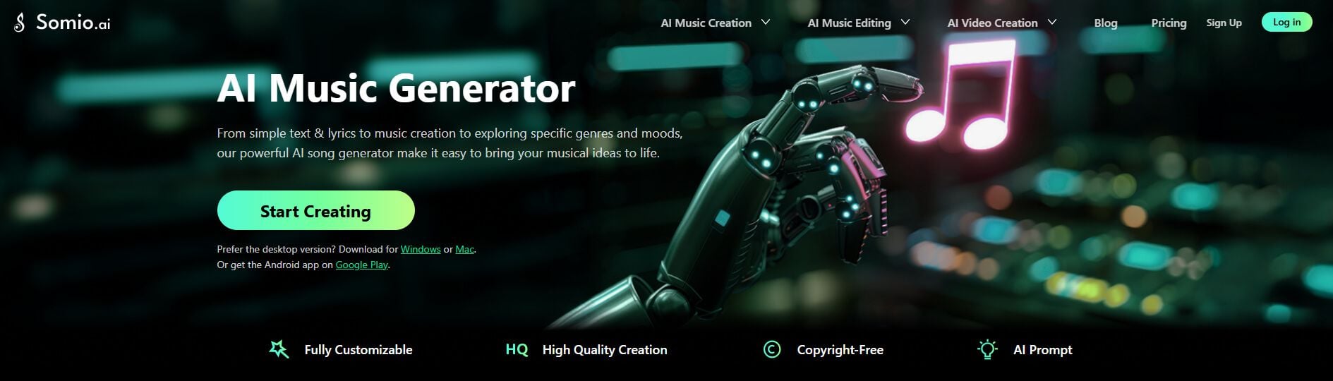 Somio AI music generator