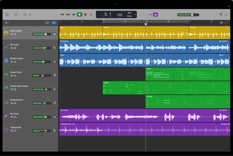 GarageBand - Best Free Music Creation Software for Apple Users
