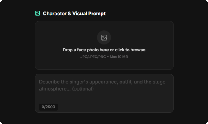 Add a photo and enter a prompt